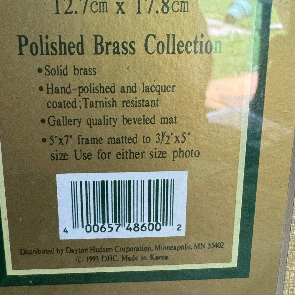 Vintage 1993 Polished Brass 5x7 Double Hinged Collage Frame  Grand millennial